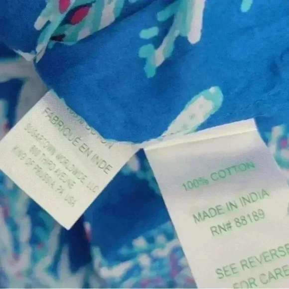 Lilly Pulitzer Captiva Tunic Brewster Blue Good Reef Tunic - Picture 7 of 10